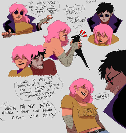 A page used to further explore the dynamic and relationship between Bubblegum and Plague.