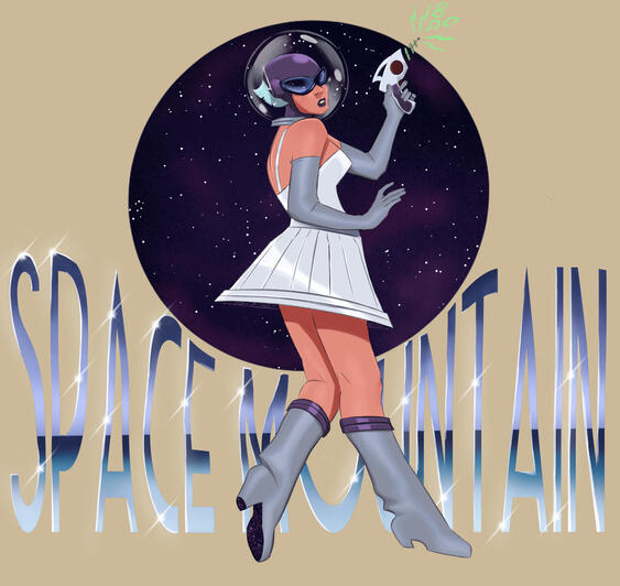 My own interpretation of the personification of the Disneyland ride "Space Mountain".